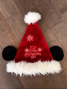 VTG Disney Mickey Mouse My First Christmas Hat TAG ATTACHED